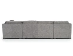 Mor Furniture Vivian Full Pullout Tux Chaise Sectional W/ Storage In Gray, Left Facing