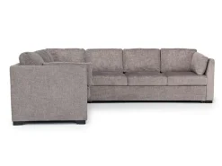 Mor Furniture Vivian Full Tux Sleeper Sectional In Gray Fabric, Left Facing
