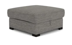 Mor Furniture Vivian Storage Oversized Ottoman In Gray Fabric