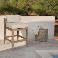 Mor Furniture Vivid Outdoor Counter Stool In Taupe