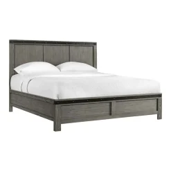 Mor Furniture Wade Panel Bed, Dresser, Mirror & Nightstand In Gray, Queen