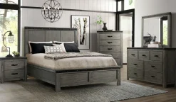 Mor Furniture Wade Panel Bed In Gray, Queen