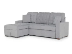 Mor Furniture Waitsfield Full Pullout Sofa Chaise In Gray, Left Facing