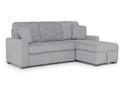 Mor Furniture Waitsfield Full Pullout Sofa Chaise In Gray, Left Facing