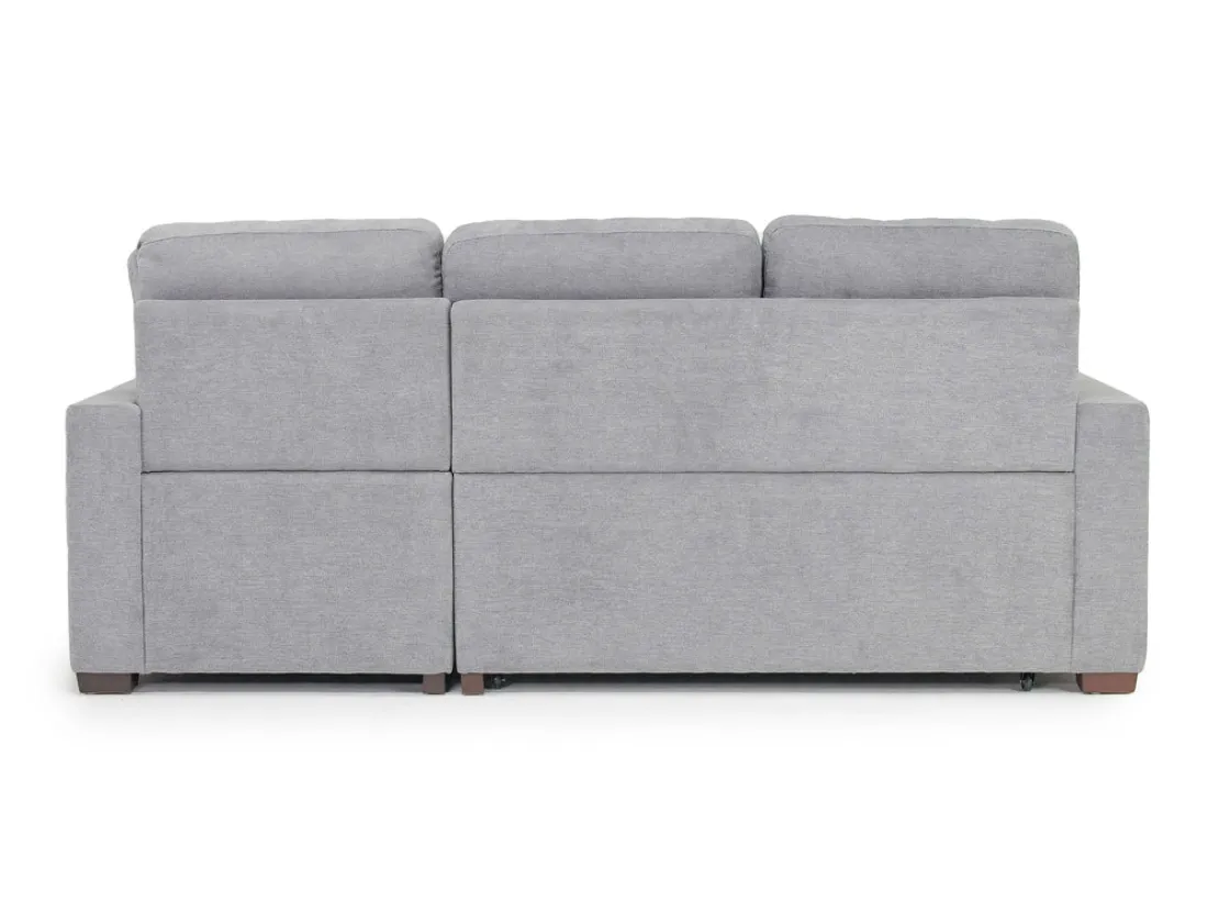 Mor Furniture Waitsfield Full Pullout Sofa Chaise In Gray, Left Facing