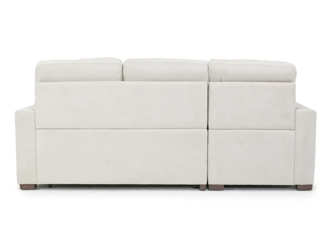 Mor Furniture Waitsfield Full Pullout Sofa Chaise In Gray, Left Facing