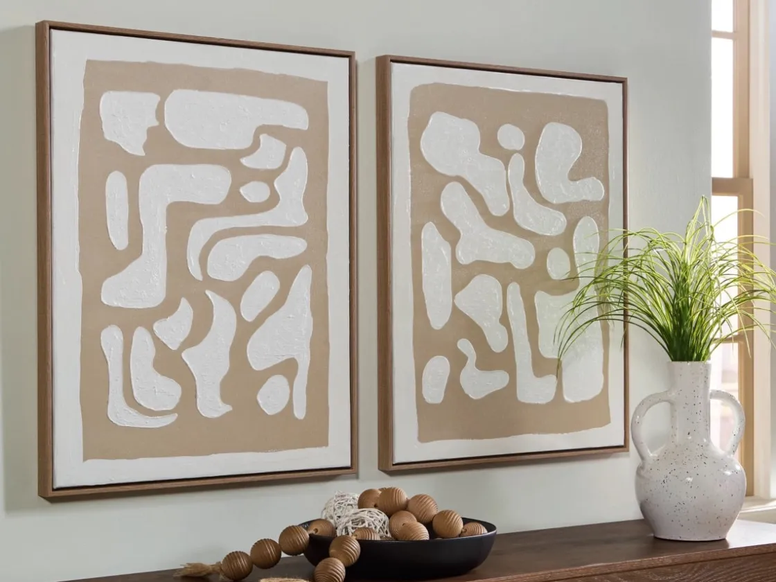 Mor Furniture Waldett Abstract Wall Art, Set Of 2