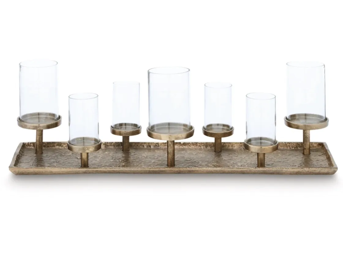 Mor Furniture Wallmond Candleholders In Antique Brass