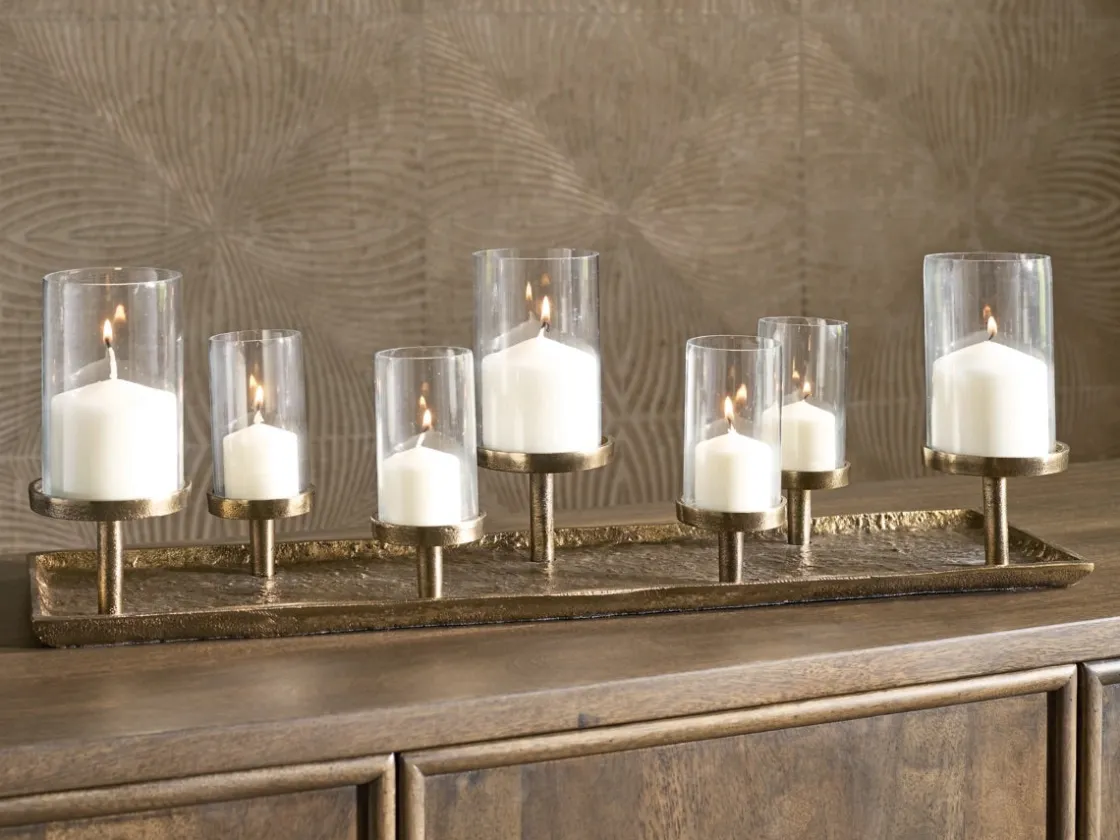 Mor Furniture Wallmond Candleholders In Antique Brass