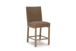 Mor Furniture Walton Bridge Outdoor Bar Stool In Driftwood, Set Of 2