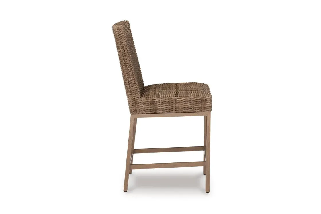 Mor Furniture Walton Bridge Outdoor Bar Stool In Driftwood, Set Of 2