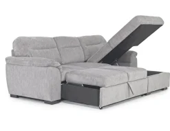 Mor Furniture Wanda Full Pullout Sofa Chaise In Gray, Left Facing