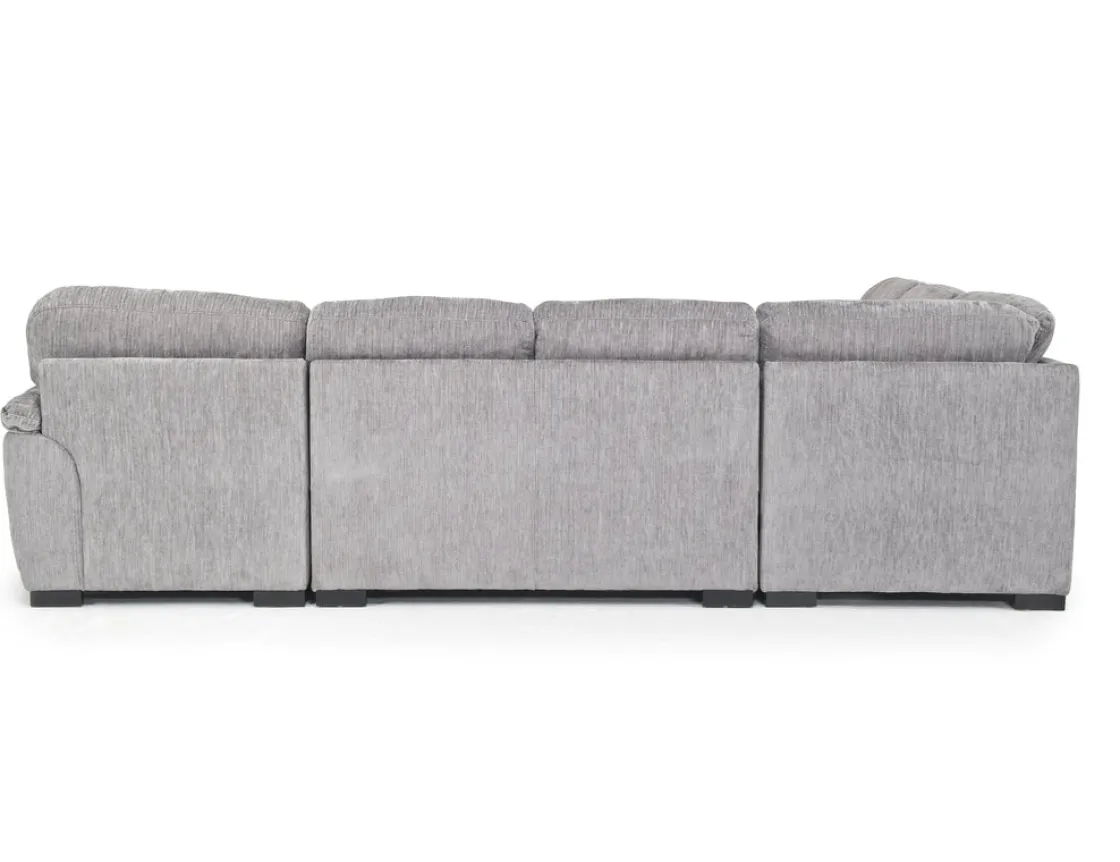 Mor Furniture Wanda Full Pullout Tux Chaise Sectional In Gray, Left Facing