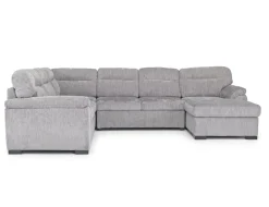 Mor Furniture Wanda Full Pullout Tux Chaise Sectional In Gray, Left Facing