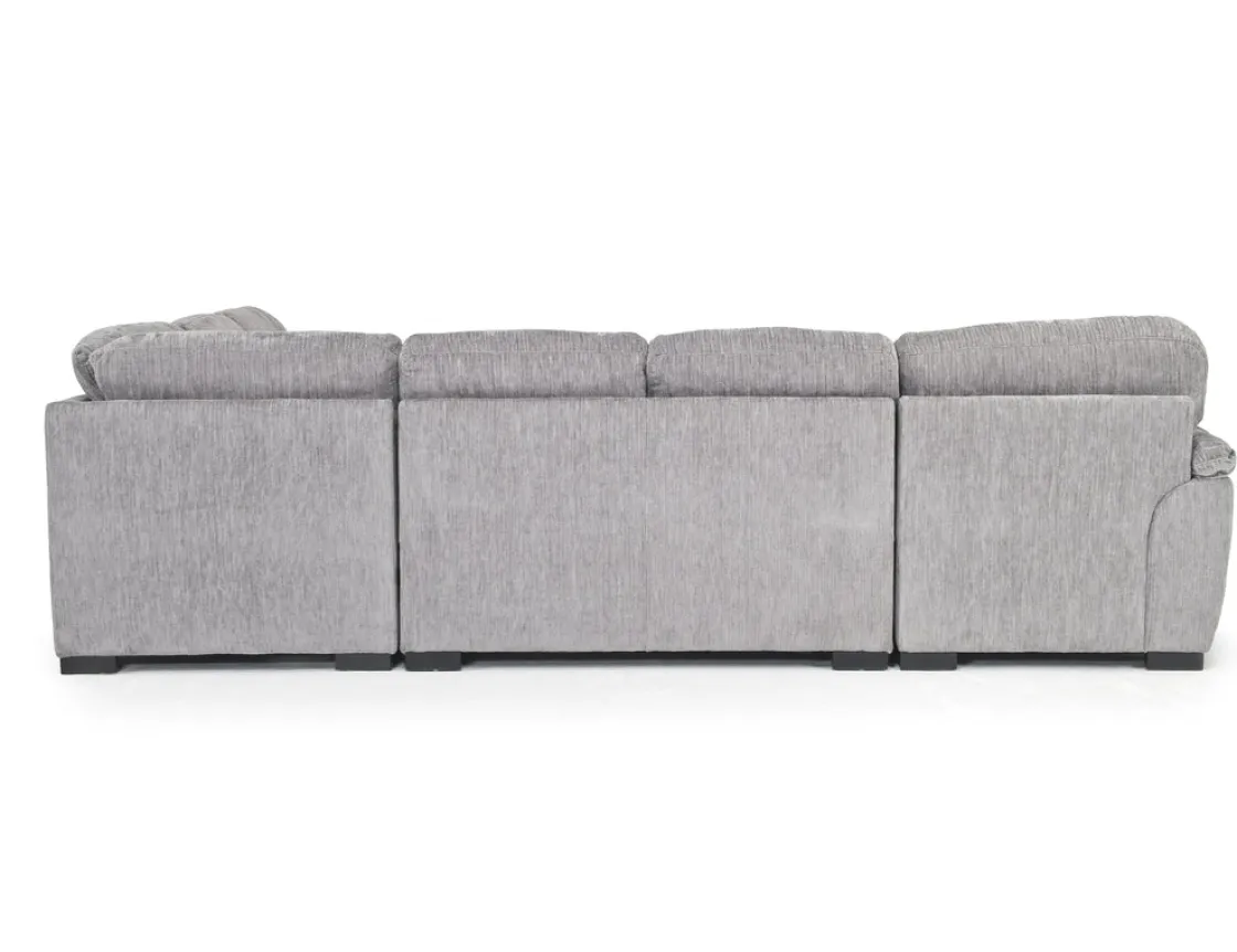 Mor Furniture Wanda Full Pullout Tux Chaise Sectional In Gray, Left Facing
