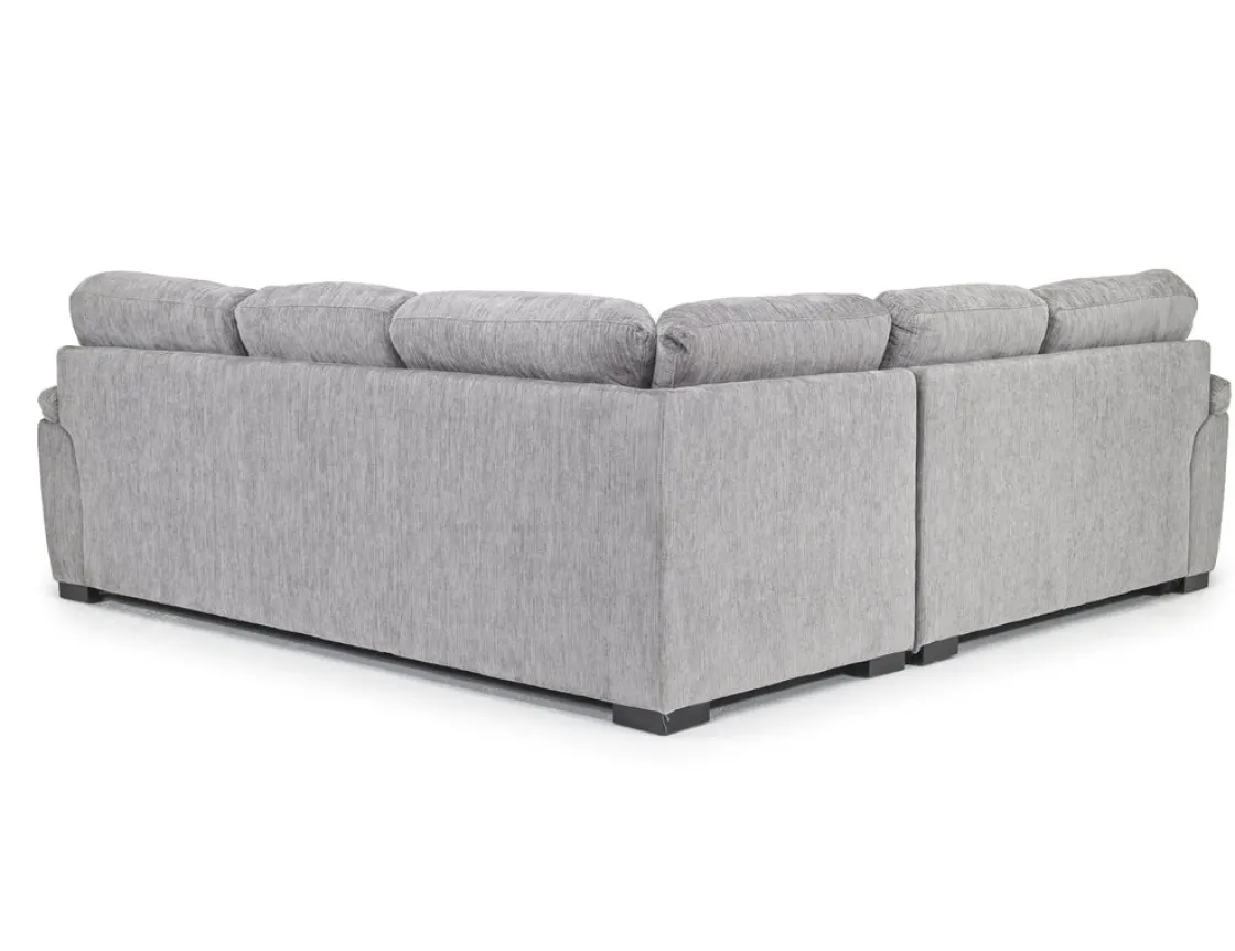 Mor Furniture Wanda Full Tux Sleeper Sectional W/ Storage In Gray, Right Facing