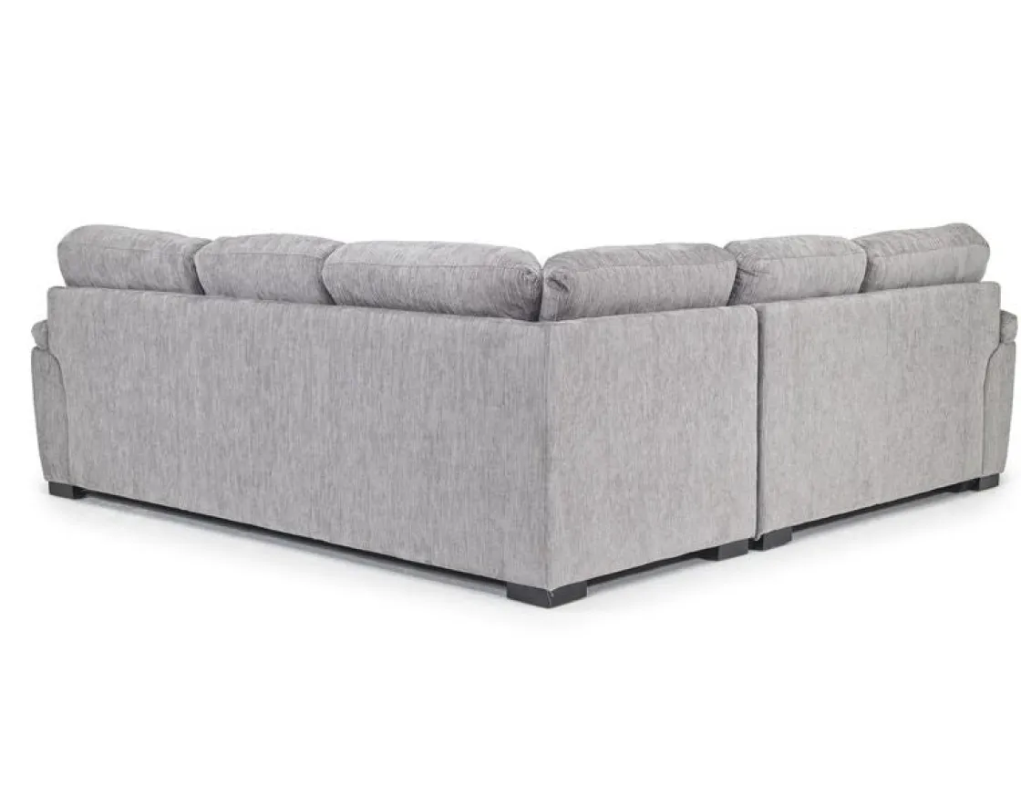 Mor Furniture Wanda Full Tux Sleeper Sectional W/ Storage In Gray, Right Facing