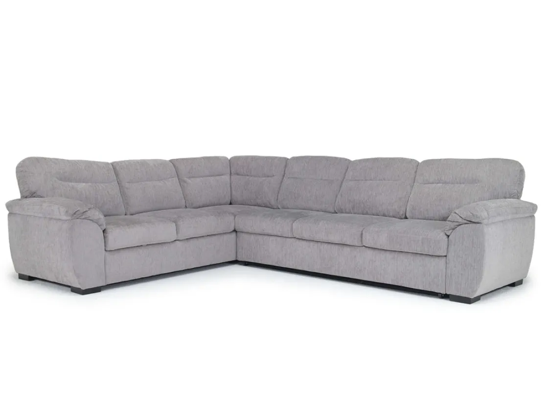 Mor Furniture Wanda Full Tux Sleeper Sectional W/ Storage In Gray, Right Facing