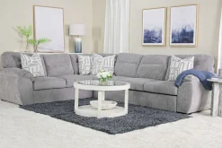 Mor Furniture Wanda Full Tux Sleeper Sectional W/ Storage In Gray, Right Facing