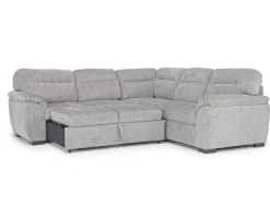 Mor Furniture Wanda Full Tux Sleeper Sectional W/ Storage In Gray, Right Facing