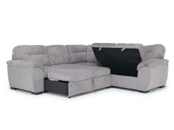 Mor Furniture Wanda Full Tux Sleeper Sectional W/ Storage In Gray, Right Facing