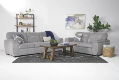 Mor Furniture Wanda Queen Pullout Sofa & Full Pullout Loveseat In Gray
