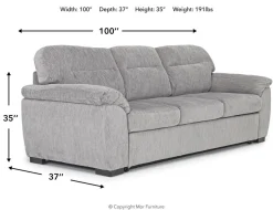 Mor Furniture Wanda Queen Sleeper Sofa In Gray