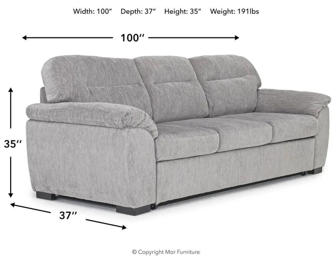 Mor Furniture Wanda Queen Sleeper Sofa In Gray