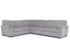 Mor Furniture Wanda Queen Tux Sleeper Sectional W/ Drop Table In Gray, Right Facing