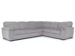 Mor Furniture Wanda Queen Tux Sleeper Sectional W/ Drop Table In Gray, Right Facing