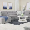 Mor Furniture Wanda Xl Storage Chaise Sleeper Sectional In Gray, Left Facing