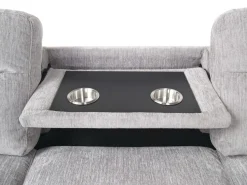 Mor Furniture Wanda Xl Storage Chaise Sleeper Sectional In Gray, Left Facing