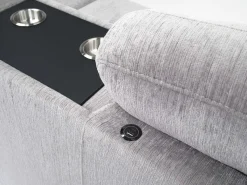 Mor Furniture Wanda Xl Storage Chaise Sleeper Sectional In Gray, Left Facing