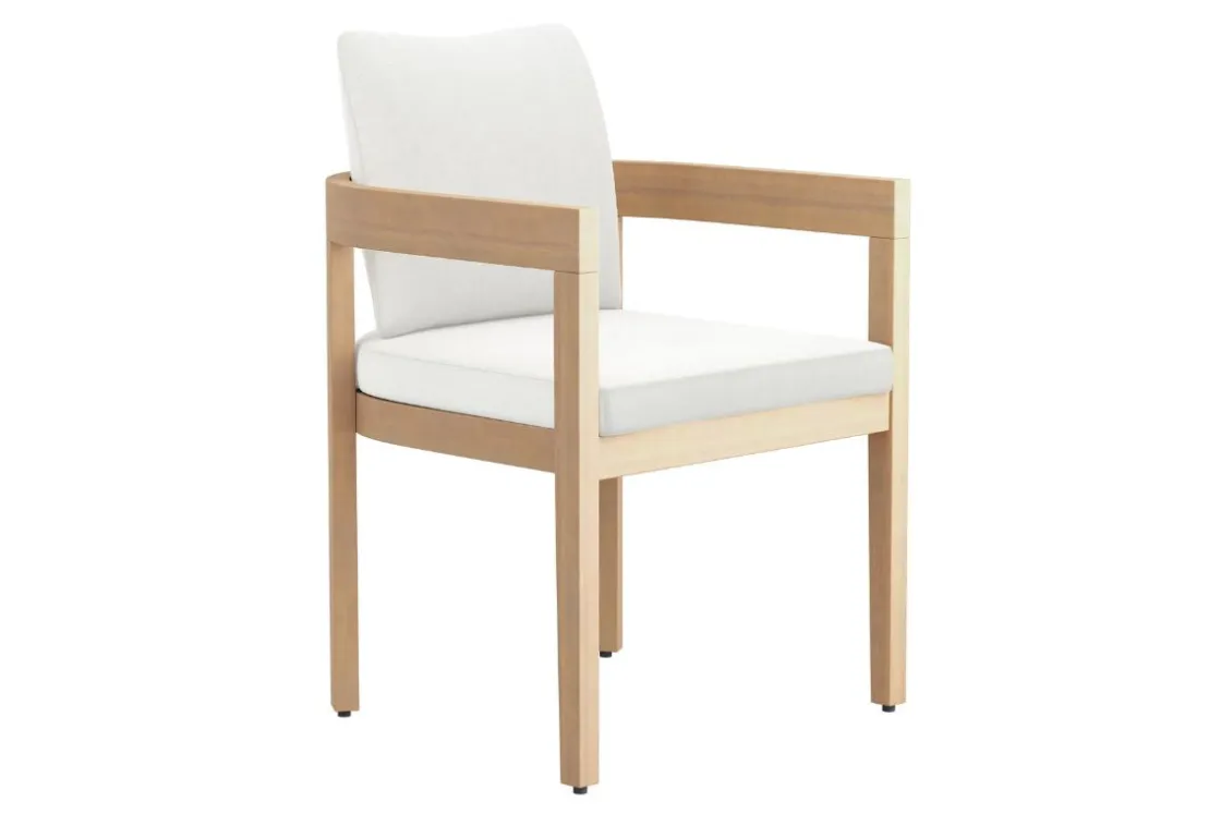 Mor Furniture Wesley Outdoor Dining Table & 8 Chairs In White/Natural