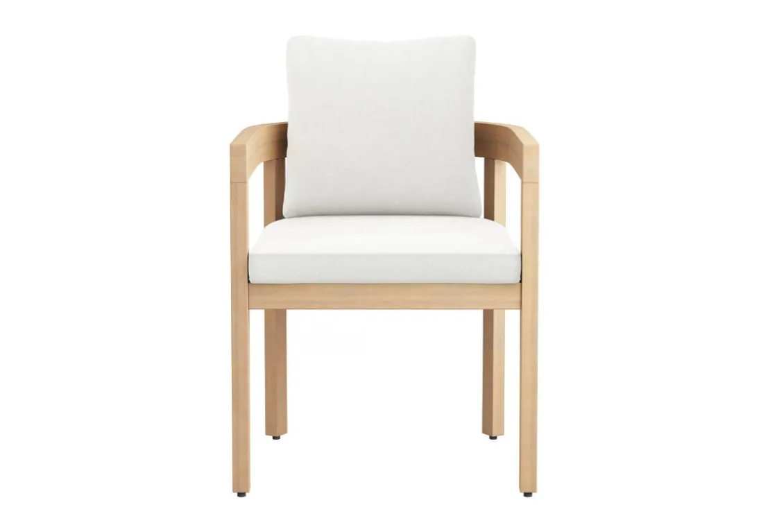 Mor Furniture Wesley Outdoor Dining Table & 8 Chairs In White/Natural