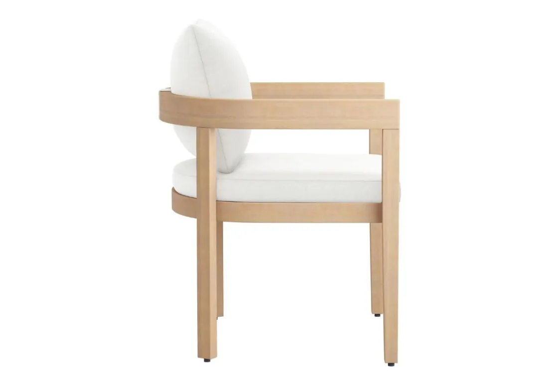 Mor Furniture Wesley Outdoor Side Chair In White/Natural