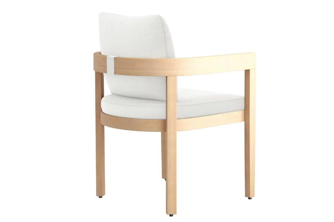 Mor Furniture Wesley Outdoor Side Chair In White/Natural
