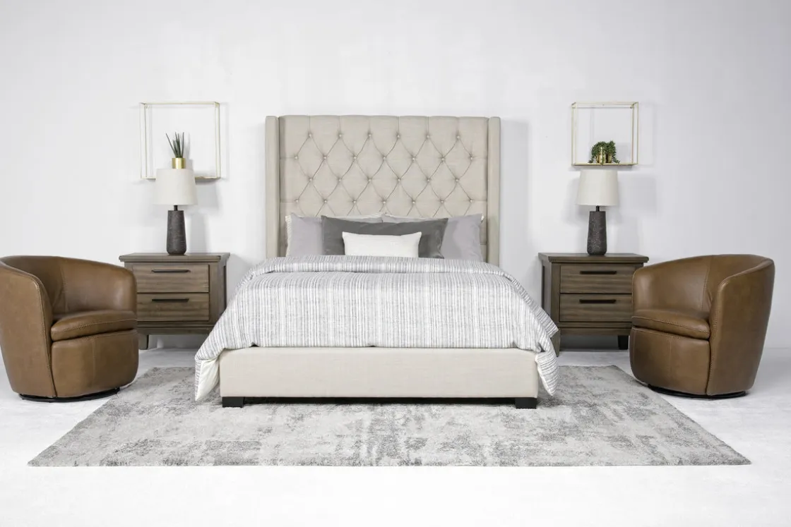 Mor Furniture Westerly Upholstered Bed In Gray, Queen