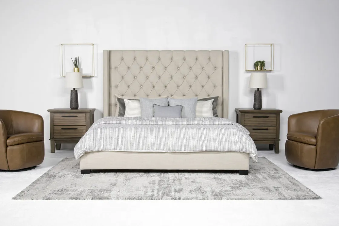 Mor Furniture Westerly Upholstered Bed In Gray, Queen