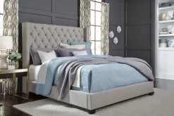 Mor Furniture Westerly Upholstered Bed In Gray, Queen