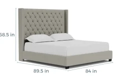 Mor Furniture Westerly Upholstered Bed In Gray, Queen