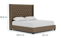 Mor Furniture Westerly Upholstered Bed In Gray, Queen