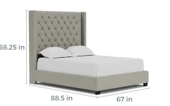 Mor Furniture Westerly Upholstered Bed In Gray, Queen