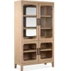 Mor Furniture White Oak Buffet Curio In Butternut