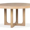 Mor Furniture White Oak Round Dining Table In Butternut