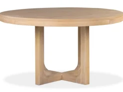 Mor Furniture White Oak Round Dining Table In Butternut