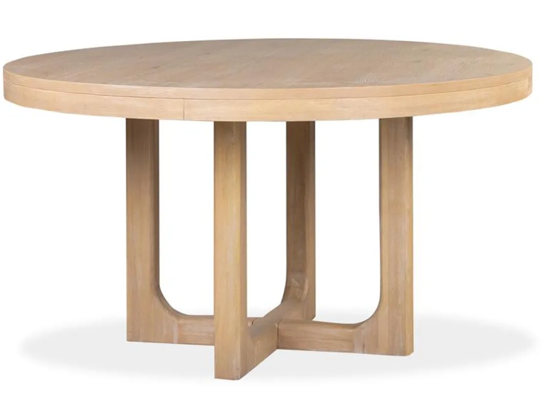 Mor Furniture White Oak Round Dining Table & 4 Chairs In Butternut