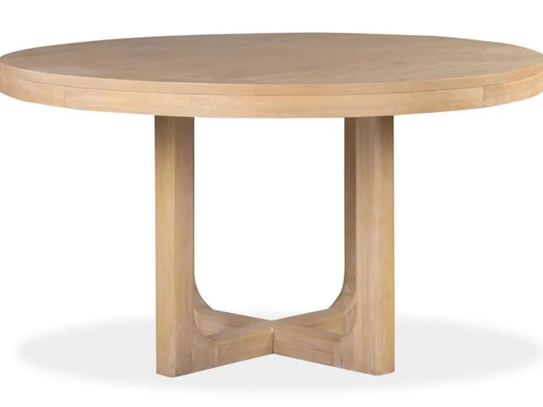 Mor Furniture White Oak Round Dining Table & 4 Chairs In Butternut