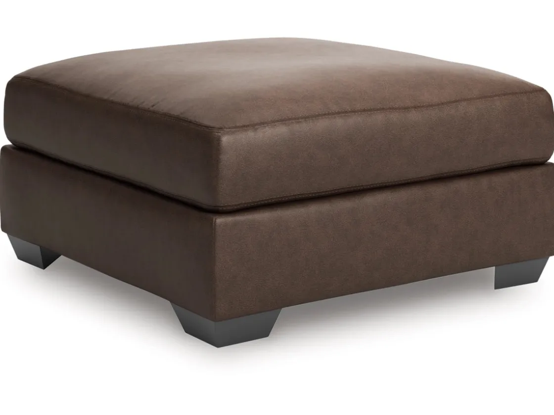 Mor Furniture Whitlock Oversized Ottoman In Caramel