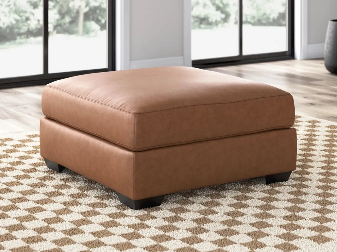 Mor Furniture Whitlock Oversized Ottoman In Caramel